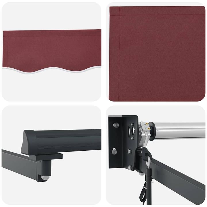 Immagine prodotto VidaXL Tenda da sole a bracci articolati Tenda da sole automatica rosso borgogna 450x300cm (4.50 m)
