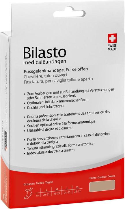 Actual product image Bilasto Uno Ankle brace M heel open beige (M)