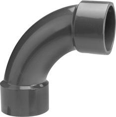 Produktbild Profec PVC Bogen 90°, Klebemuffe aus Spritzguss hergestellt - 50 mm