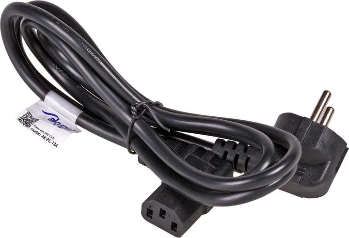 Produktbild Akyga Strom Anschlusskabel (1x Kaltgeräte-Buchse C13 - 1x Schutzkontakt-Stecker) (3 m)