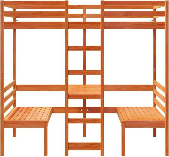 Image du produit VidaXL Lit superposé avec bureau & chaises (80 x 200 cm)