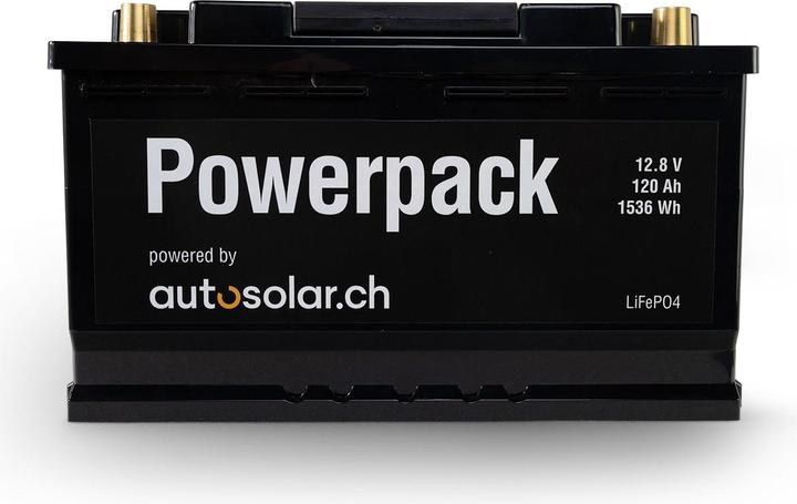 Actual product image Autosolar Lithium battery 120 Ah (equivalent to 240 Ah of an AGM battery) - LiFePo4 solar battery with app (12.80 V, 120 Ah)