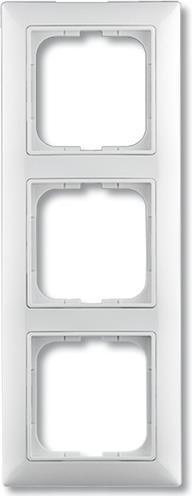 ABB basic55 Rahmen, glänzend weiss, 3 Module