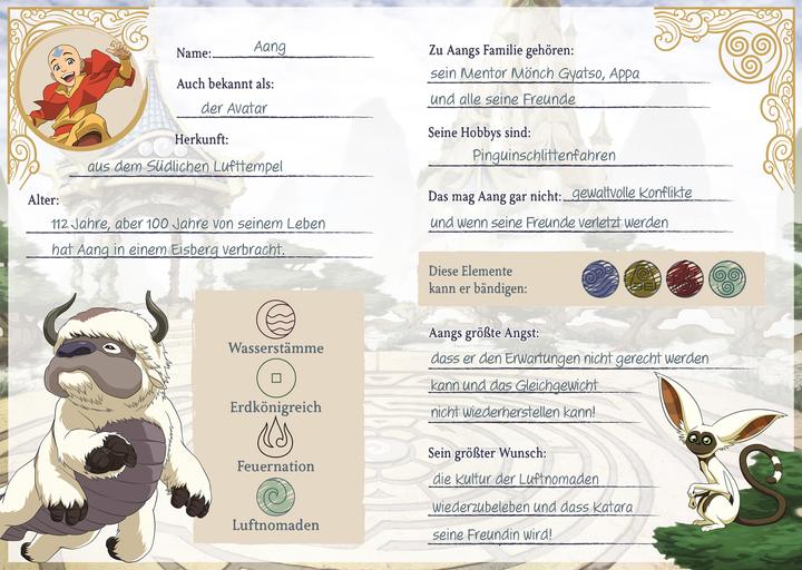 Actual product image Panini Avatar Herr der Elemente Meine Freunde - Freundebuch (German, Panini, 2024)