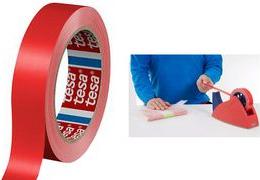 Actual product image tesa Packaging tape 60404, 9 mm x 66 m, red (9 mm)