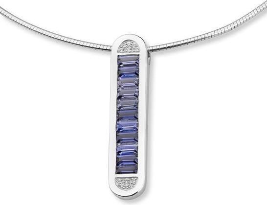 Breuning ANHÄNGER - E.IOLIT DUNKEL/Brill. 0,06 Ct. H/si (750/18 K Gold)