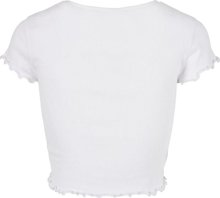 Actual product image Urban Classics Ladies Cropped Button Up Rib Tee (4XL)
