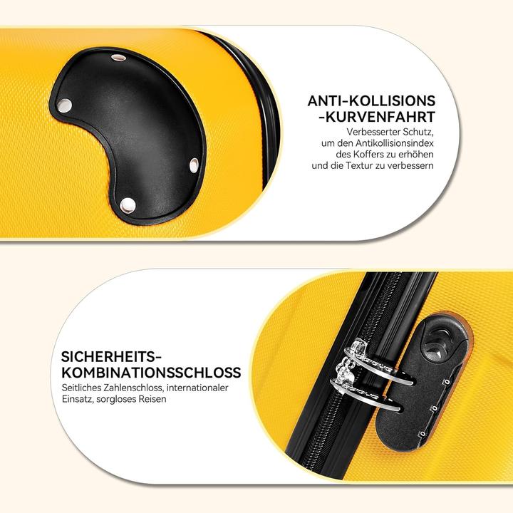 Actual product image Beibye Hartschalenkoffer mit Zahlenschloss (70 l, M (50 - 90l))