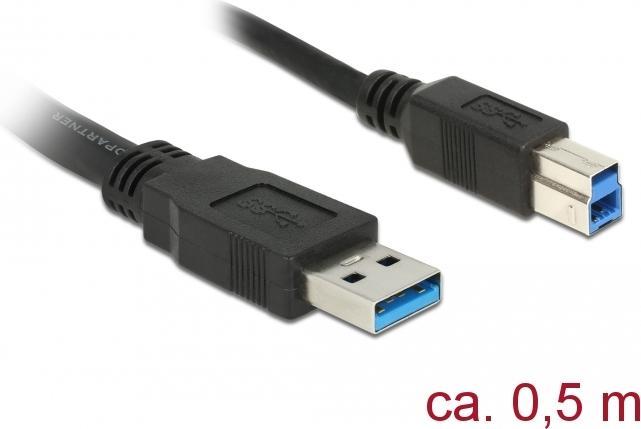 Produktbild Delock USB-A - USB-B (0.50 m, USB 3.0)