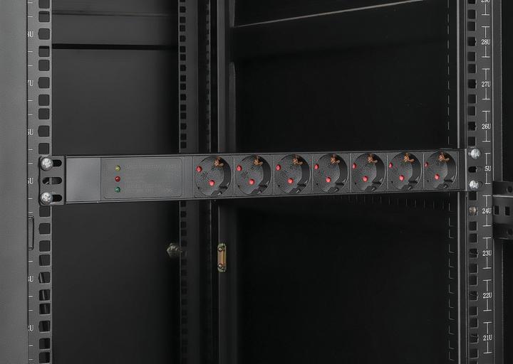 Produktbild Intellinet 19" 7-fach Steckdosenleiste / PDU, Schutzkontakt, 1 HE, mit Überspannungsschutz
