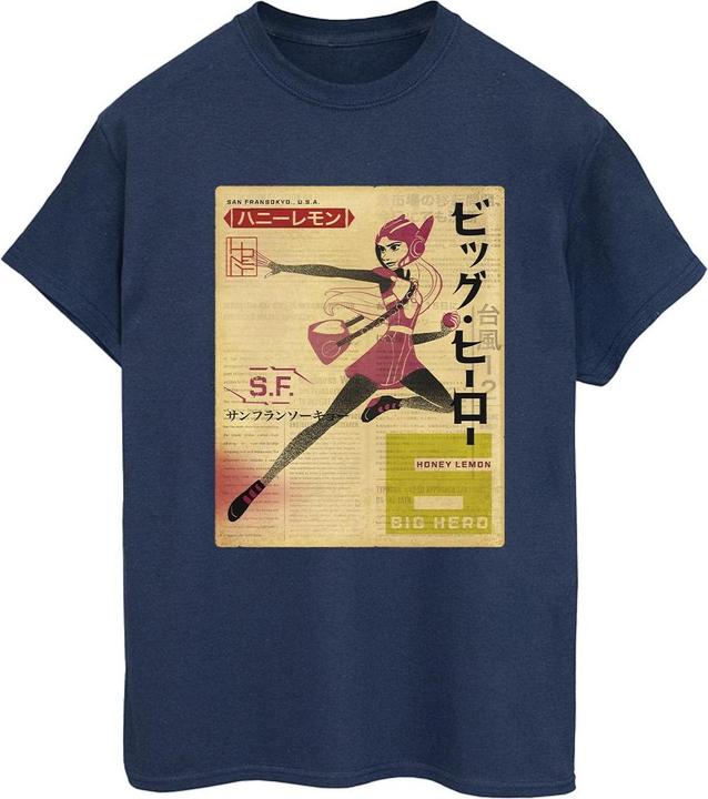 Disney Big Hero 6 Baymax Honey Lemon Newspaper TShirt (L)