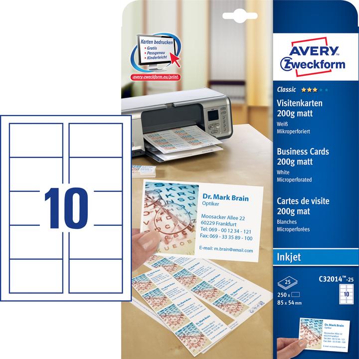 Avery Klassisch (185 g/m², 250 x, A4)