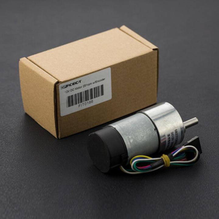 Produktbild DFRobot 12V 251RPM 18Kg*cm DC Getriebemotor mit Encoder