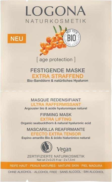 Nutritional values and ingredients Logona age protection firming mask tightening (7.50 ml)