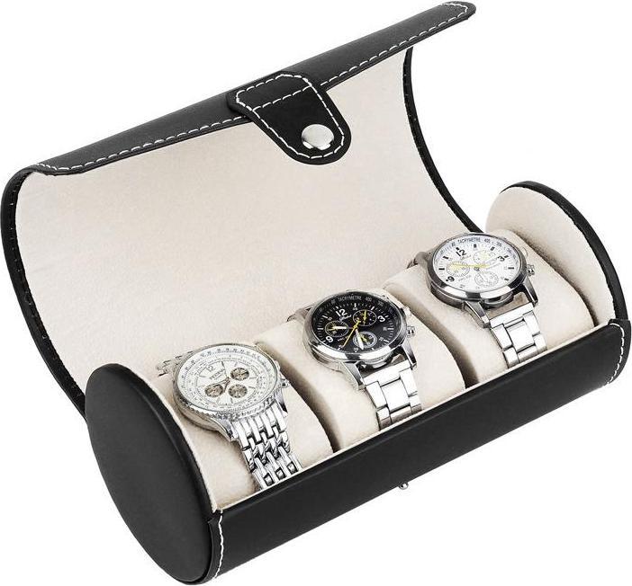 Immagine prodotto JTI Porta orologi rotondo, similpelle - nero