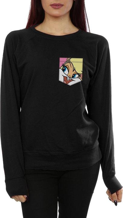 Looney Tunes Lola Bunny Face Faux Pocket Sweatshirt (M)