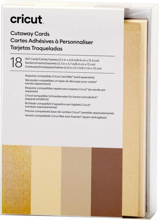 Actual product image Cricut Cut-Away Cards Neutrals R10 8,9cm x 12,4cm 18-pack (P)