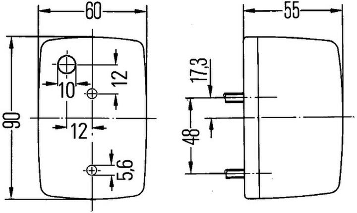 Produktbild Hella 2 Blinkleuchten vorne seitlicher Anbau rechts Halogen für AGRIFAC