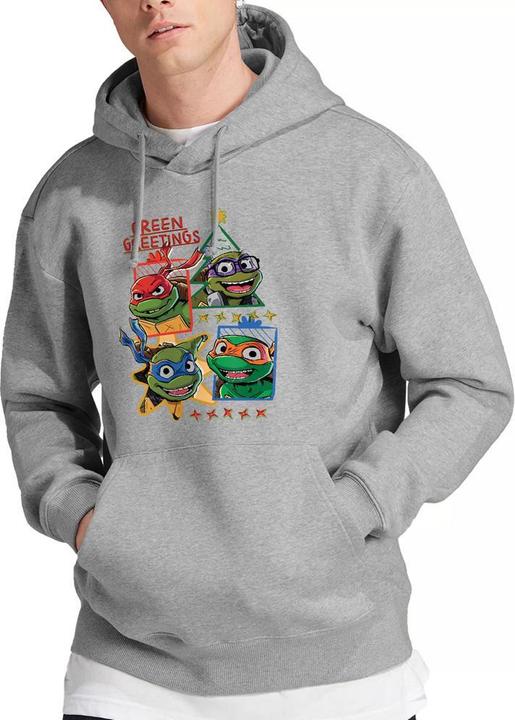 Immagine prodotto Teenage Mutant NT Green Greetings Felpa con Cappuccio Natale Uomo (L)