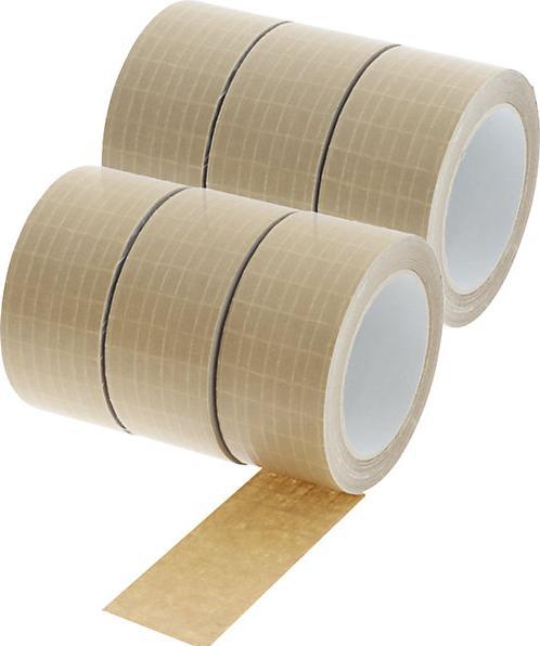 Actual product image kaiserkraft E-Commerce packaging tape, tape width 50 mm, diagonally reinforced, pack of 6 x (50 mm)