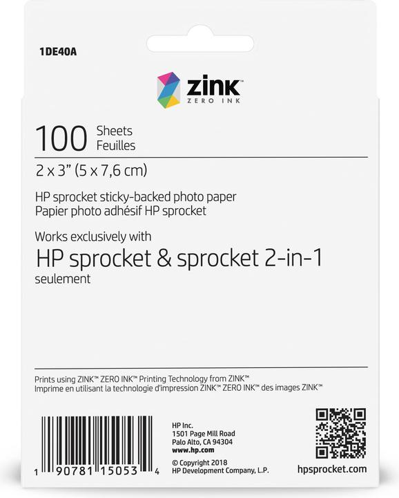 Produktbild HP Sprocket (5 x 7.6 cm, 100 x)