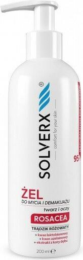 Solverx Rosacea Reinigungs- und Make-up-Entfernungsgel für Rosacea (Reinigungslotion, 200 ml)