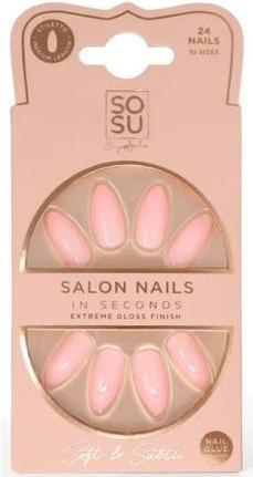 Immagine prodotto Sosu Cosmetici - Unghie artificiali Soft & Subtle (unghie da salone) 24 pezzi (Unghie artificiali)