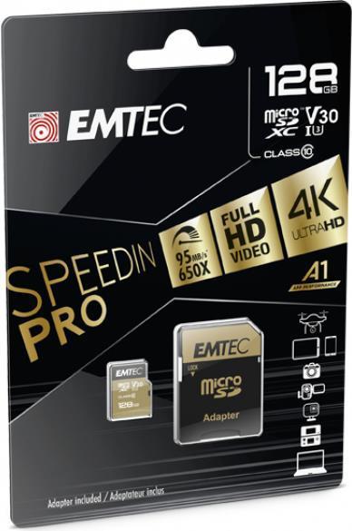 Immagine prodotto Emtec Speedin Pro (128 GB, microSDXC, U3, UHS-I)