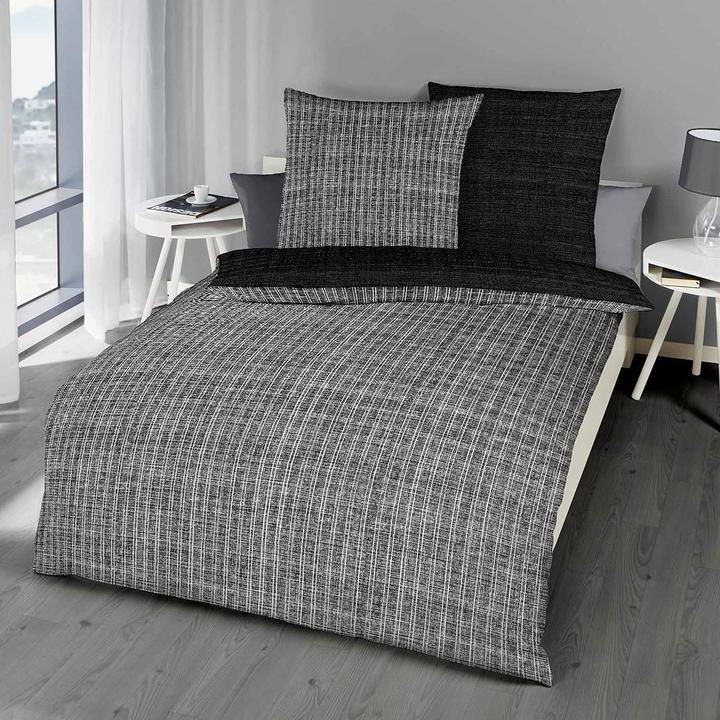 Actual product image BettwarenShop Timeless Winter Black (Bedding set, 200 x 200 cm, 80 x 80 cm)
