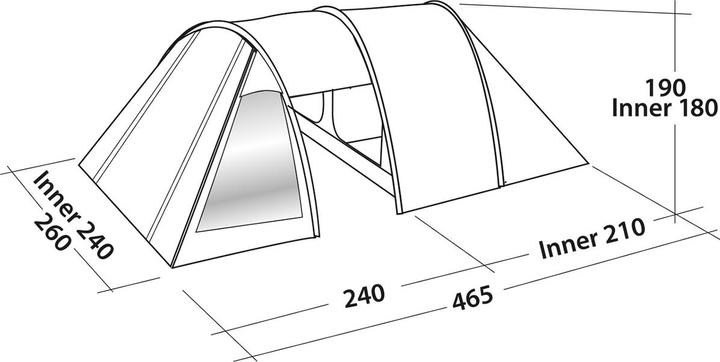 Actual product image Easy Camp Galaxy 400 Tent (Tunnel tent, 8.90 kg, 4 persons)