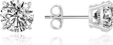 Moiss Elegant stud earrings with zirconia E000115 - Diameter: 0.7 cm