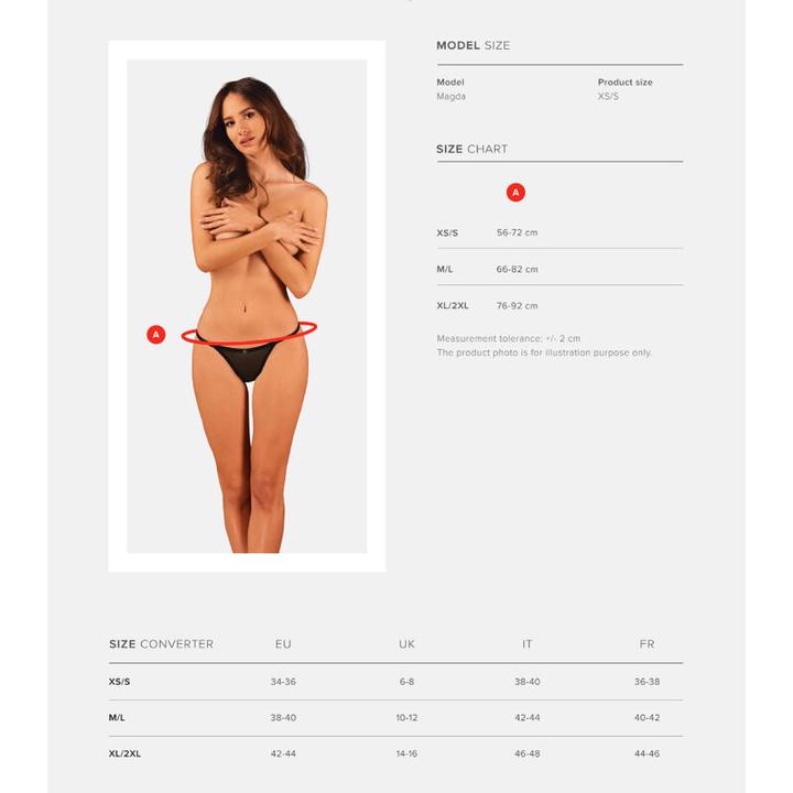 Actual product image Obsessive Celia Noir String M/L (M, L)