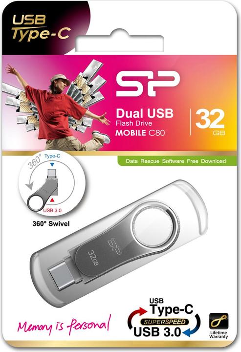 Actual product image Silicon Power Mobile C80 (32 GB, USB-A)