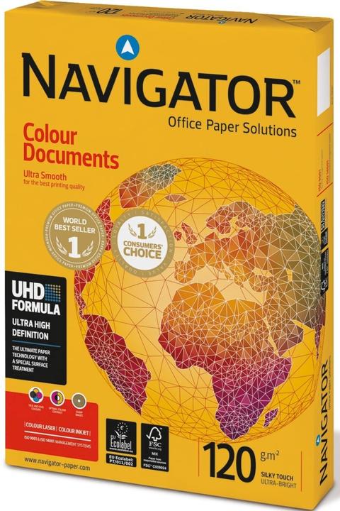 Image du produit Igepa Papier bureautique Navigator Color Documents, A3, 120g (500) 0701-003 (120 g/m², A3)