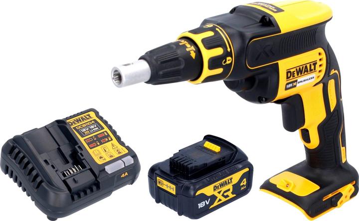 Produktbild DeWalt DCF 620 M1 Akku Trockenbauschrauber 18 V 30 Nm Brushless + 1x Akku 4,0 Ah + Ladegerät (Akkubetrieb)
