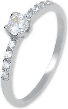 Brilio Silver - Charming silver ring with crystals 426 001 00572 04 - Circuit: 55 mm (55)