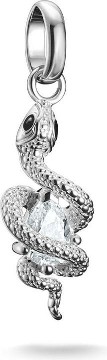 Thomas Sabo Charm-Anhänger Schlange mit Stein Connect Silber (Silber 925, Emaille)