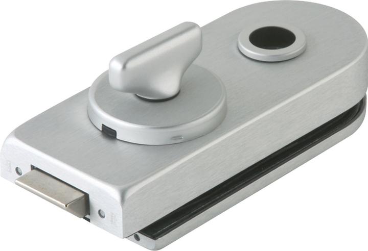 Produktbild Dormakaba DORMA Glastür-Schloss Studio Rondo Türschloss WC/Bad, 10.206 silber eloxiert (Türgriff)