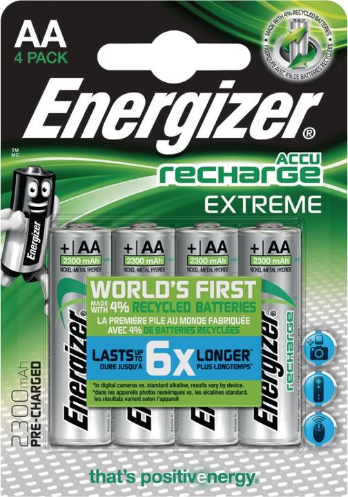 Image du produit Energizer Recharge extrême (4 pcs, AA, 2300 mAh)