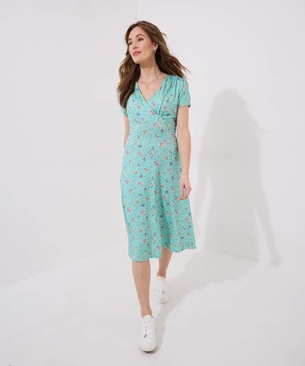 Actual product image Joe Browns Vintage Printed V-Neck Knee-Length Dress (10XL)