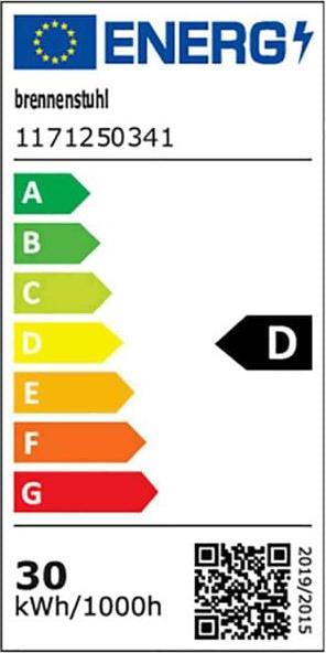 Energie-Label Brennenstuhl LED Strahler JARO 4060 3450lm, 30W, IP65 (3450 lm, IP65)