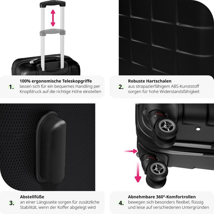 Actual product image tectake Trolley Set of 3 (98 l, M (50 - 90l), L (90 - 115l))