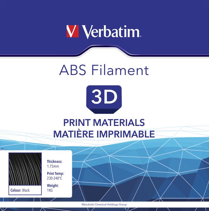 Image du produit Verbatim Filament (ABS, 1.75 mm, 1000 g, Noir)
