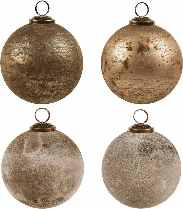 Produktbild Loberon Weihnachtsschmuck 4er Set Ophraine braun/kupfer (4 -teilig)