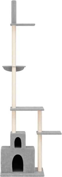 Produktbild VidaXL Kratzbaum Deckenhoch Hellgrau 250,5-276,5cm Katzenbaum Katzenkratzbaum (276.50 cm, Hellgrau)