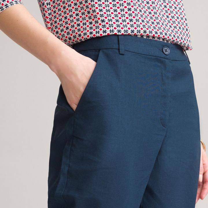 Actual product image Anne Weyburn 7/8 trousers in linen/cotton (24)