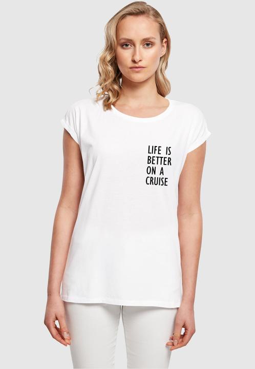 Produktbild Merchcode Ladies Life Is Better Extended Shoulder Tee - 113659 (L)