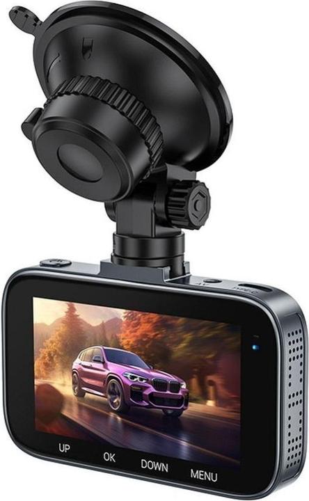 Actual product image Hoco Headphone with microphone car camera with screen 3" 1080P/30fps DV5 iron gray (Built-in display, Built-in microphone, Full HD)