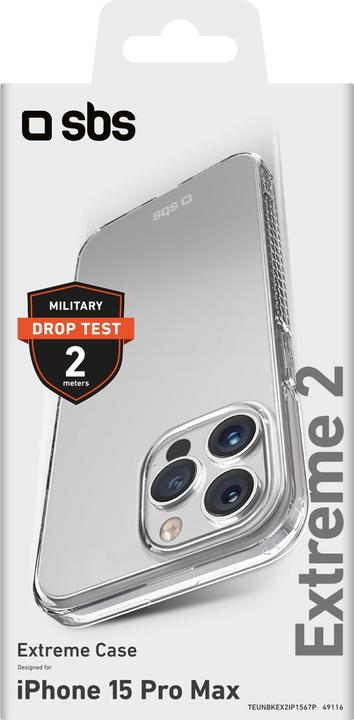 Actual product image SBS Extreme 2 Cover iPhone 15 Pro Max transp. (Apple iPhone 15 Pro Max)