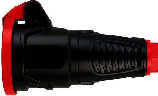 Actual product image PCE Protective contact coupling TAURUS2 - solid rubber with hinged cover